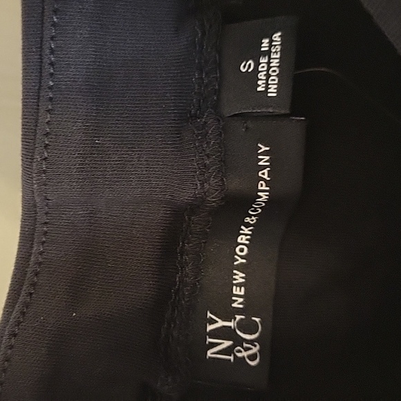 New York & Company Dress Small New Straps Black with White Stripe - Picture 3 of 4